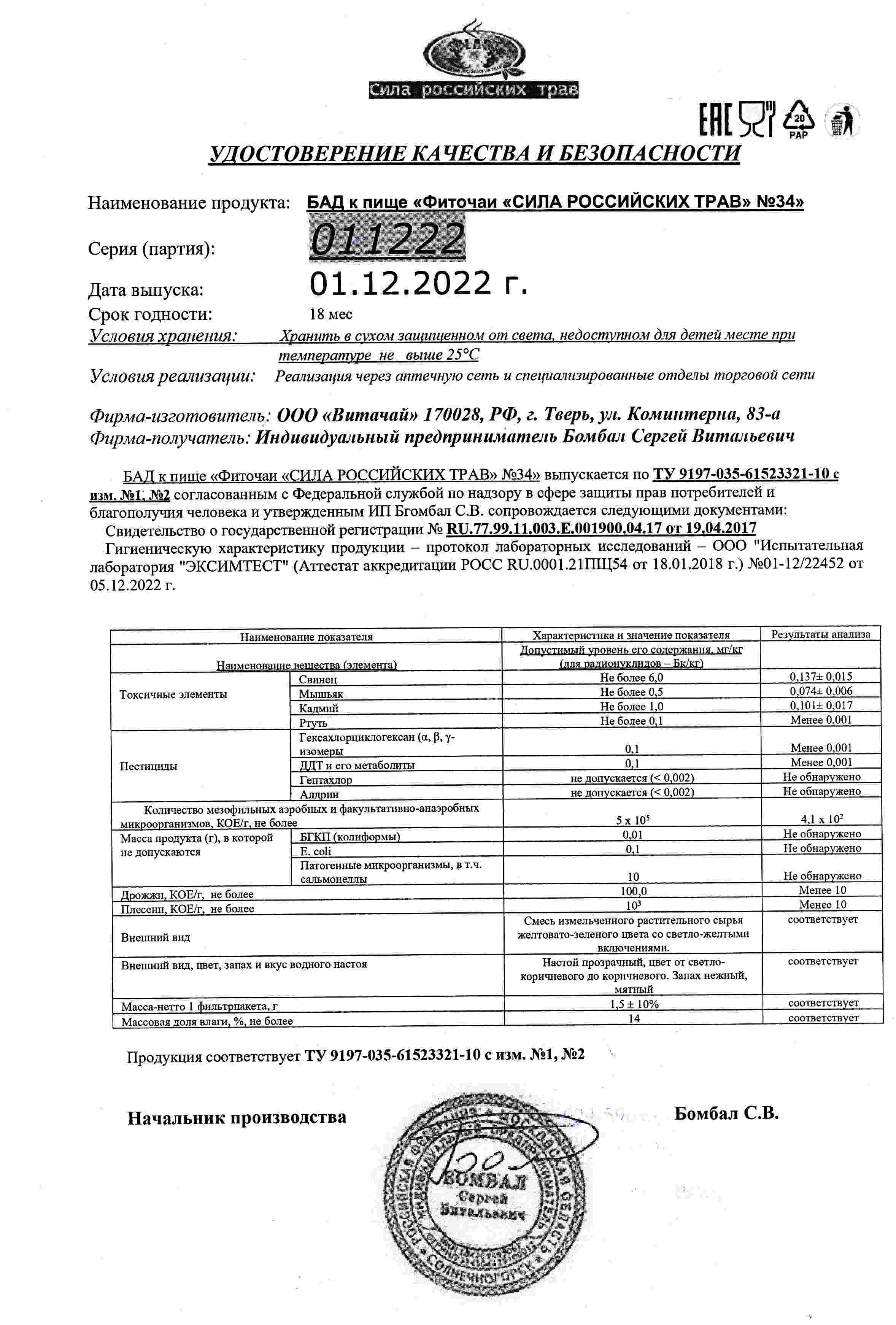 Паспорт №122022